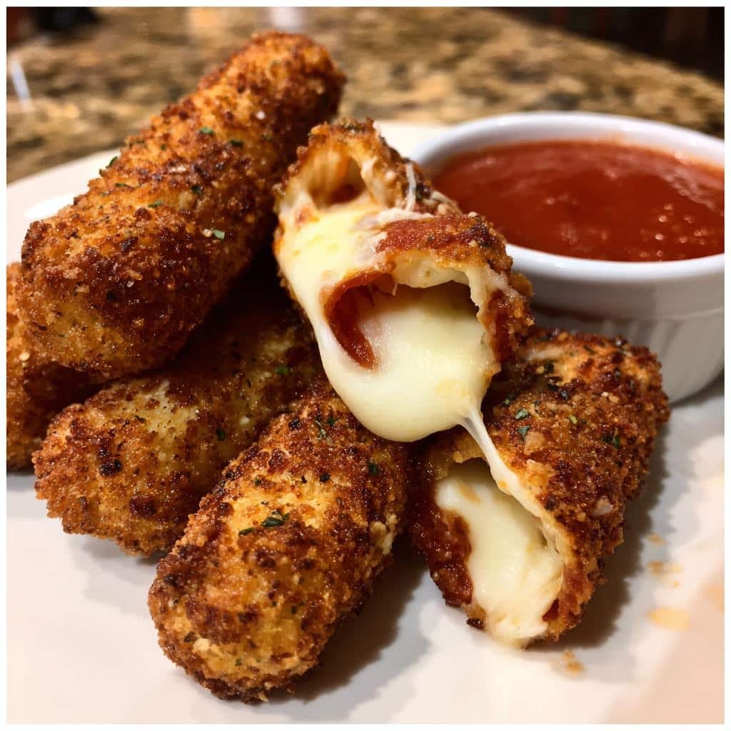 Air Fryer Mozzarella Sticks Pepperoni Stuffed - detail 1