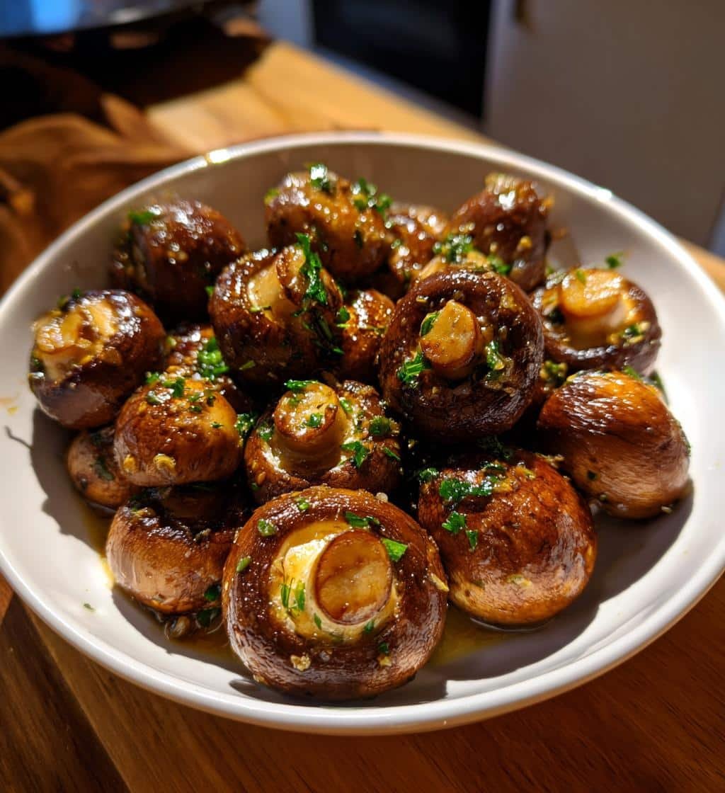 Air Fryer Mushrooms Garlic Butter - detail 1
