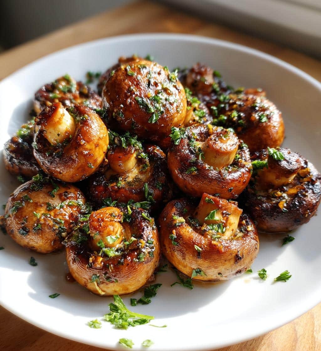 Air Fryer Mushrooms Garlic Butter