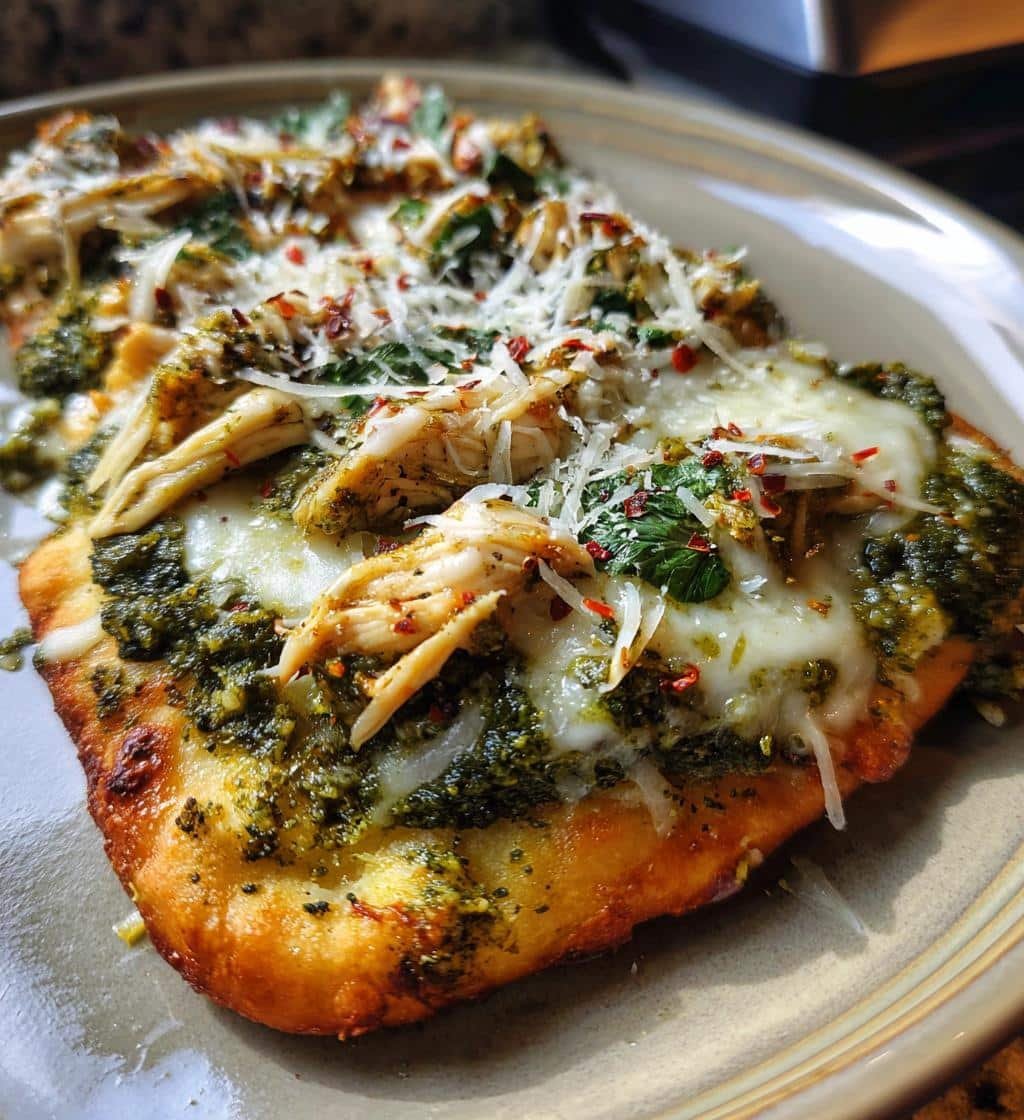 7-Minute Air Fryer Naan Flatbread Pizza Pesto Chicken Magic 4 Air Fryer Naan Flatbread Pizza Pesto Chicken - detail 1