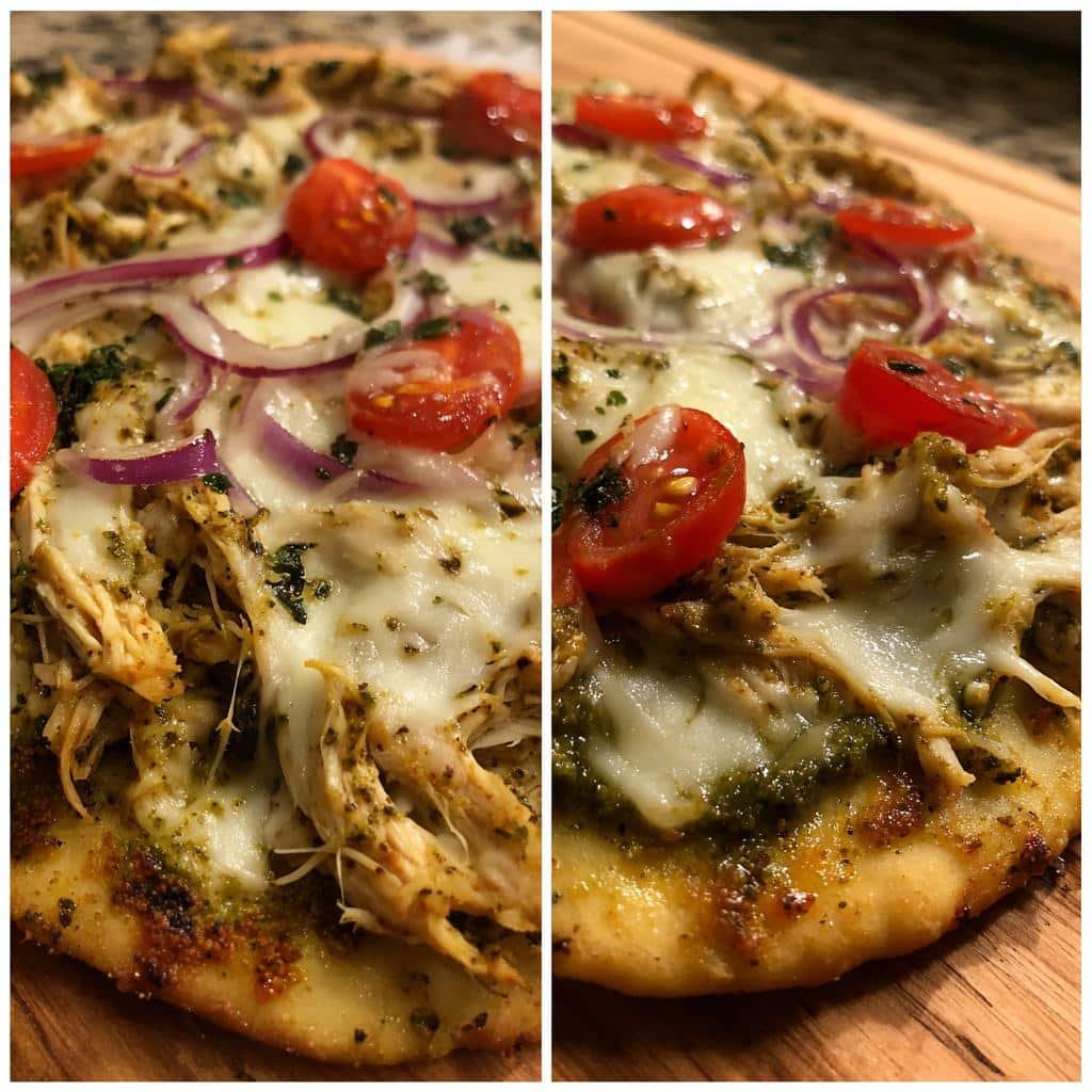 20-Minute Air Fryer Naan Pizza with Pesto Chicken Bliss 4 Air Fryer Naan Flatbread Pizza Pesto Chicken - detail 1