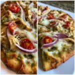 Air Fryer Naan Flatbread Pizza Pesto Chicken