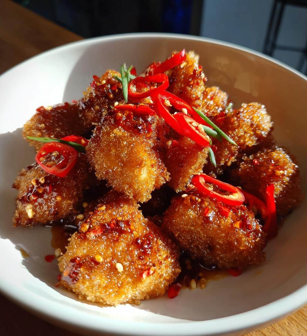 Air Fryer Nuggets with Vietnamese Fish Sauce Glaze