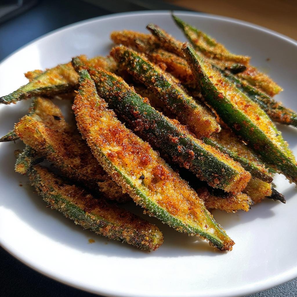 Air Fryer Okra Chips - detail 1