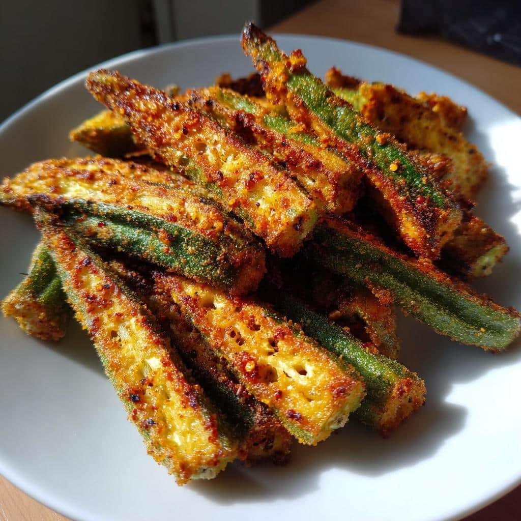 Air Fryer Okra Chips