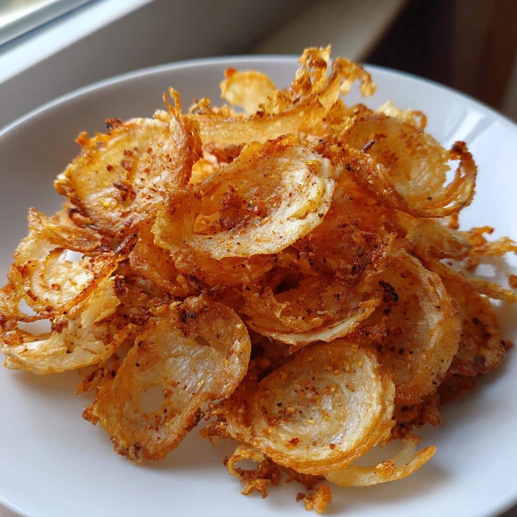 Air Fryer Onion Chips with Garlic & Paprika