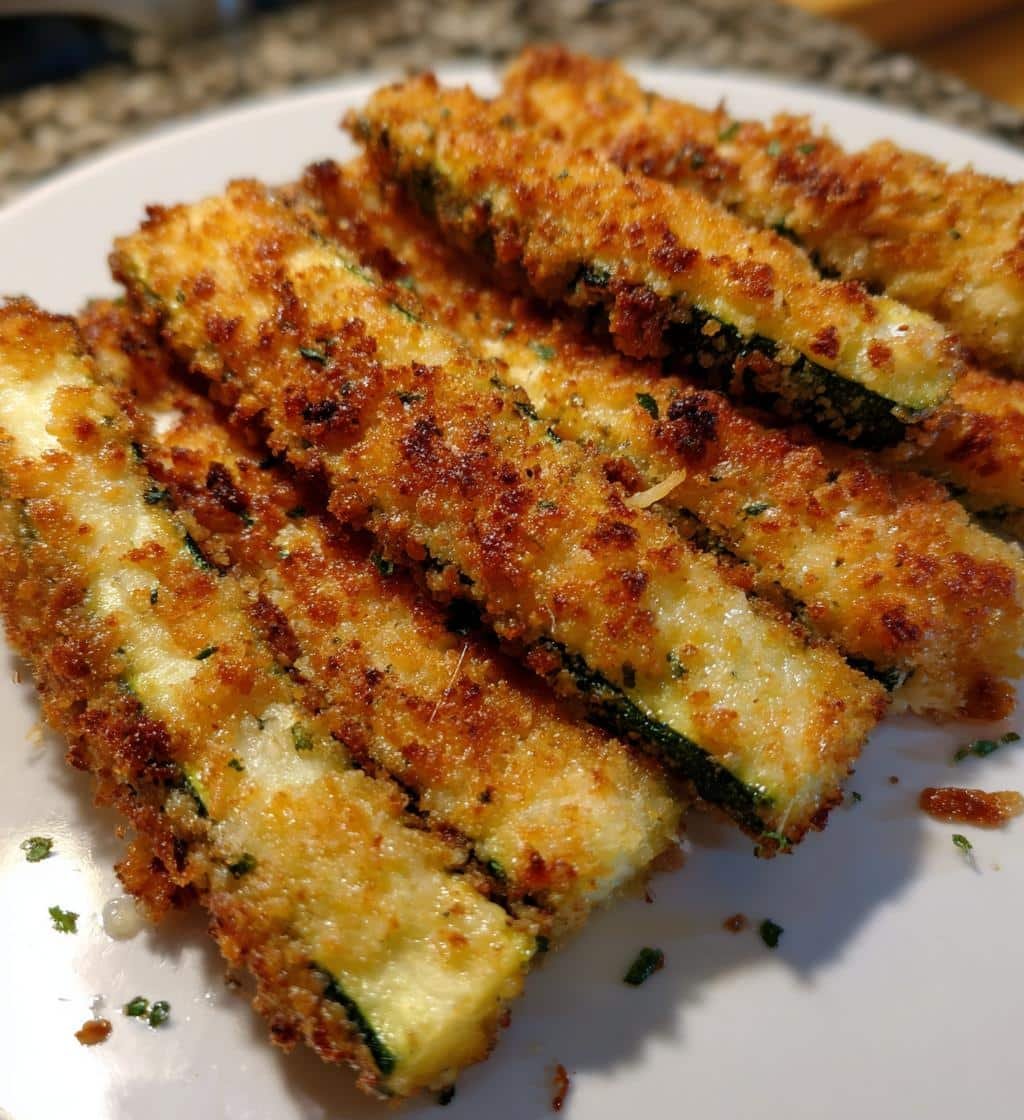 Air Fryer Parmesan-Crusted Zucchini Wedges