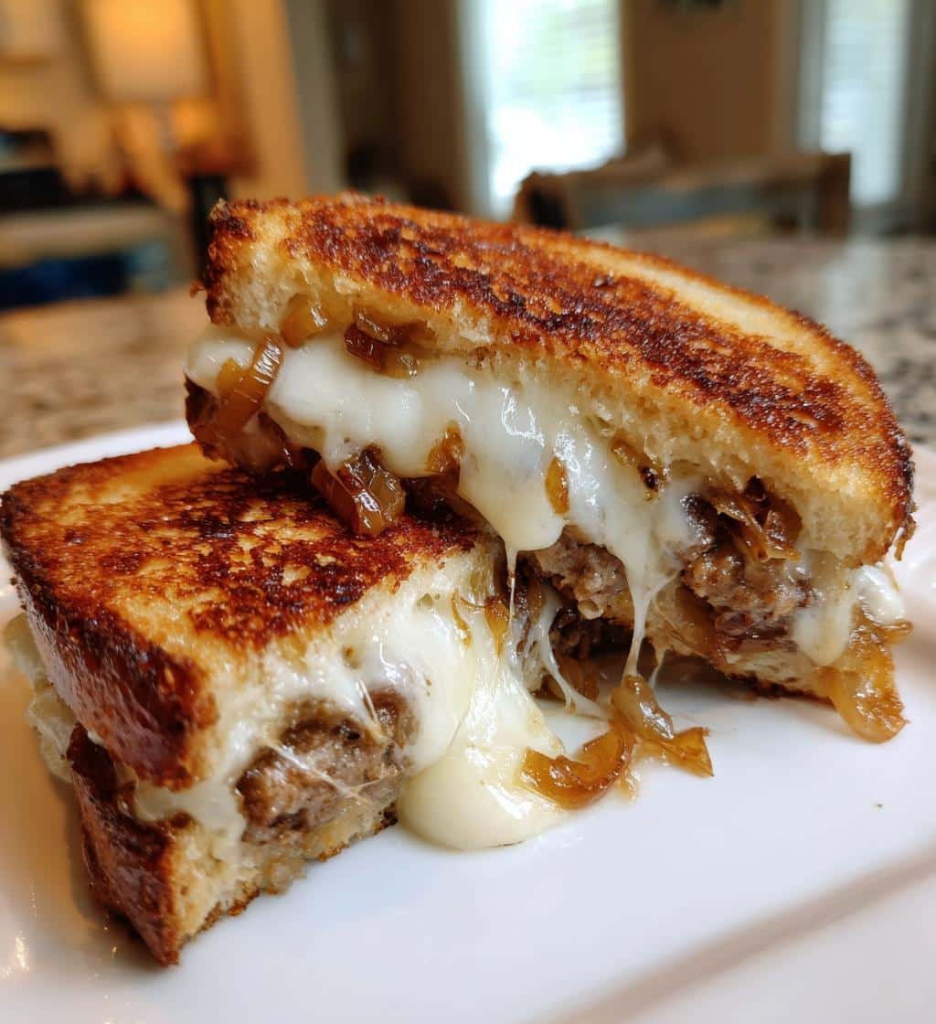 Air Fryer Patty Melt