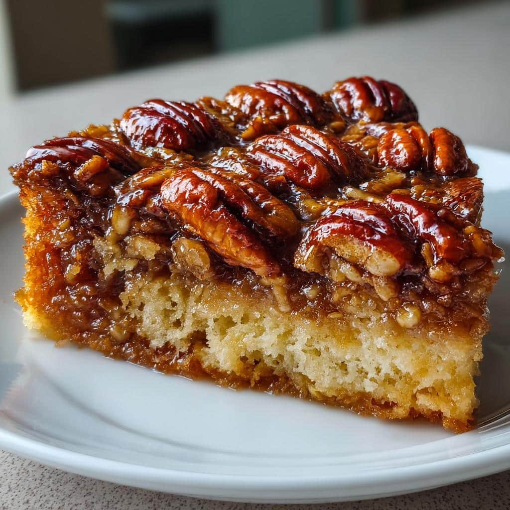 Air Fryer Pecan Upside Down Cake
