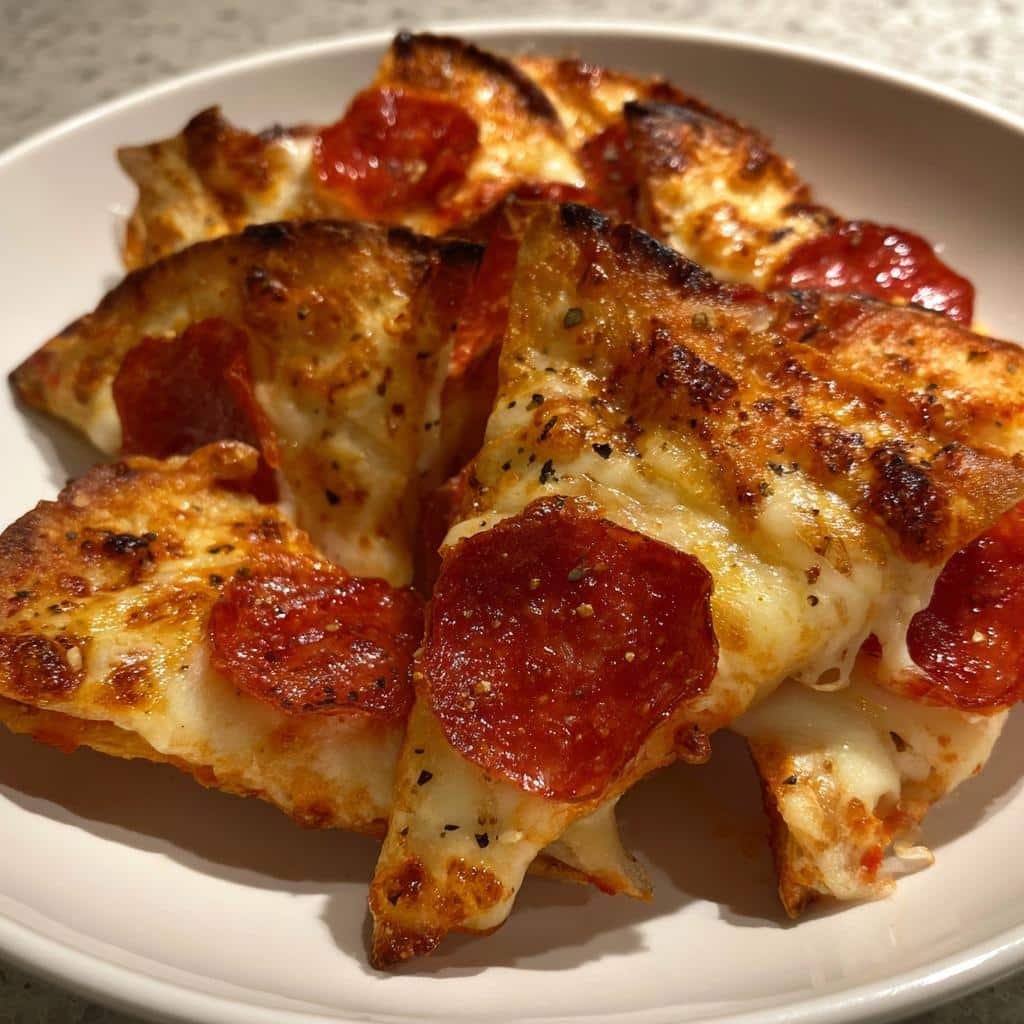Air Fryer Pepperoni Tortilla Pizza Bites