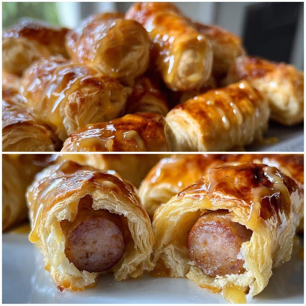 Air Fryer Pigs in a Blanket  Honey Mustard Glaze - detail 1