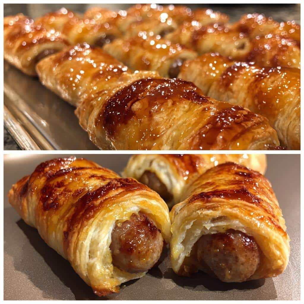 Air Fryer Pigs in a Blanket Honey Mustard Glaze