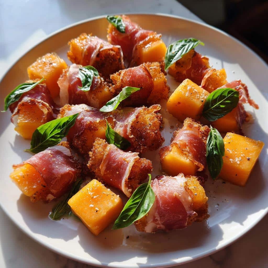 15-Minute Air Fryer Prosciutto & Melon Bites: Irresistible Magic! 4 Air Fryer Prosciutto & Melon Bites - detail 1