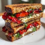 Air Fryer Roasted Red Pepper Sandwich
