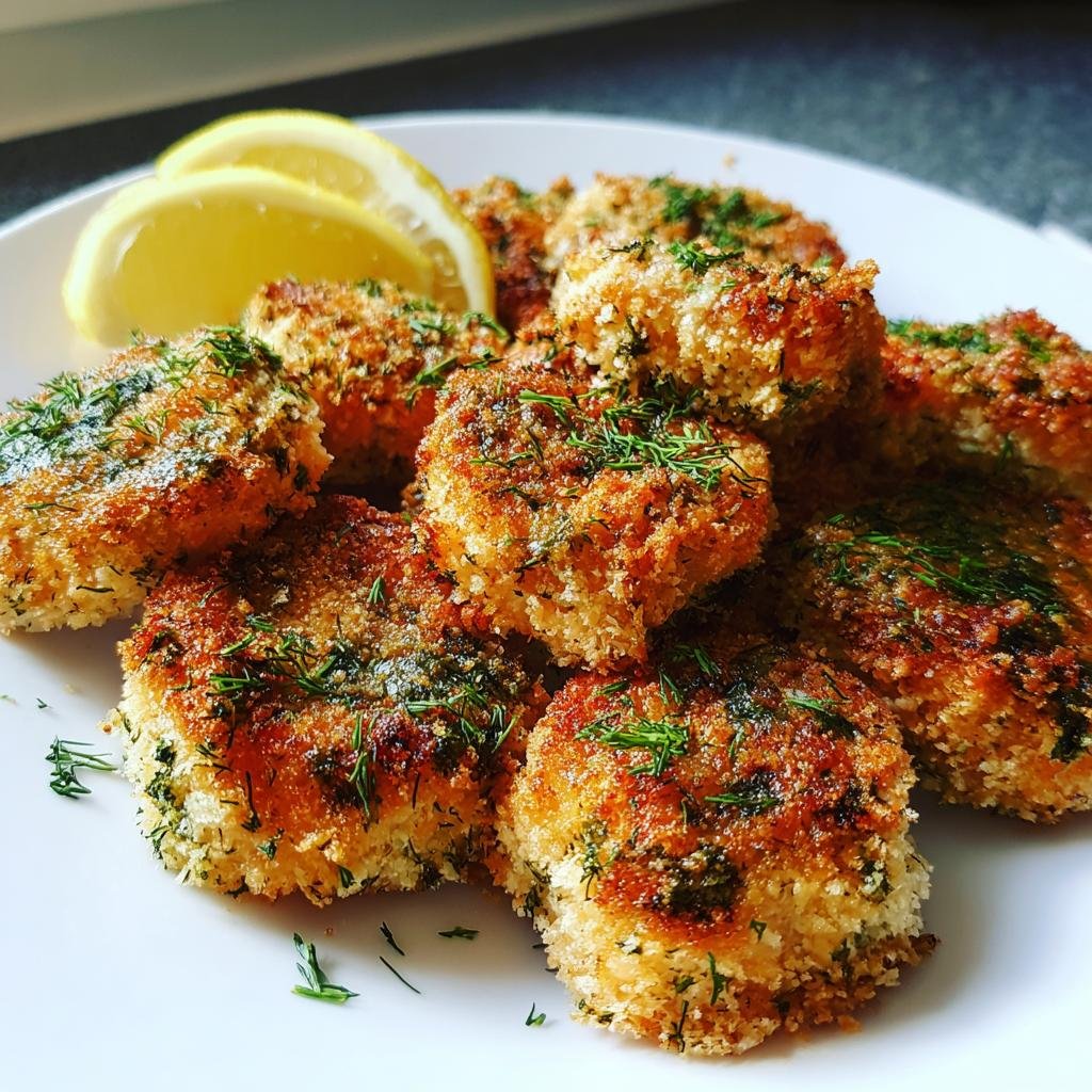 Air Fryer Salmon Nuggets with Dill & Lemon