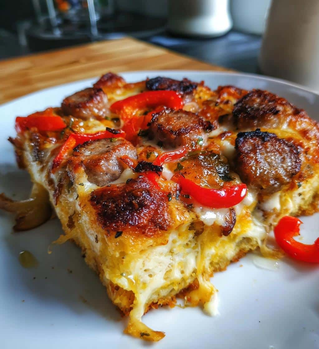 Air Fryer Sausage & Peppers Italian Pizza