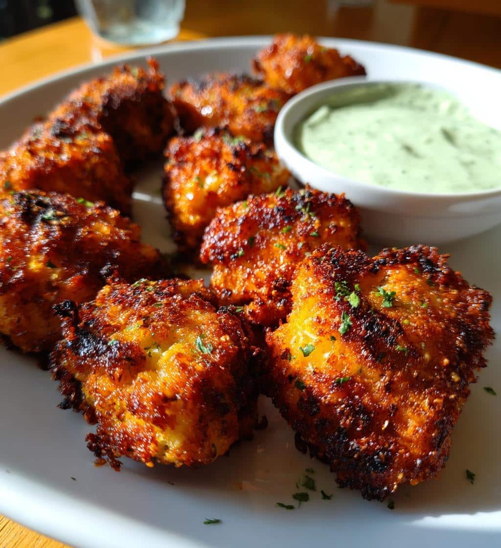 Air Fryer Smoky Chipotle Lime Nuggets with Crema