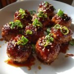 Air Fryer Teriyaki meatball bites