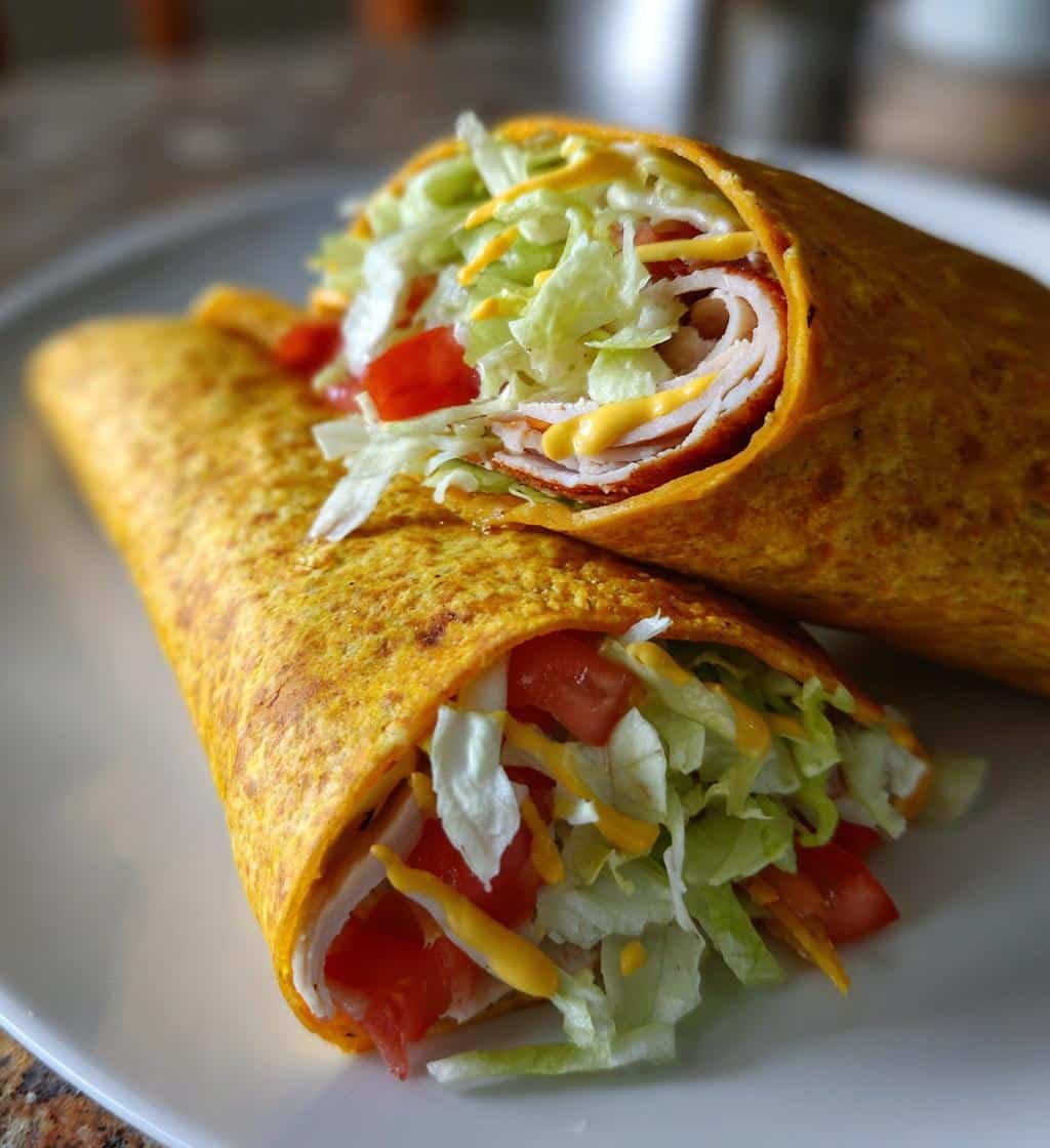 Air Fryer Turkey Tortilla Wrap