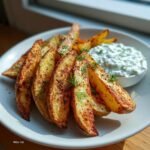 Air Fryer Wedges with Tzatziki