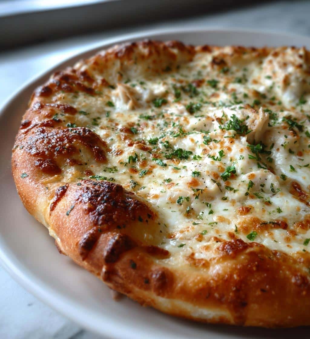 Air Fryer White Sauce Chicken Pizza - detail 1