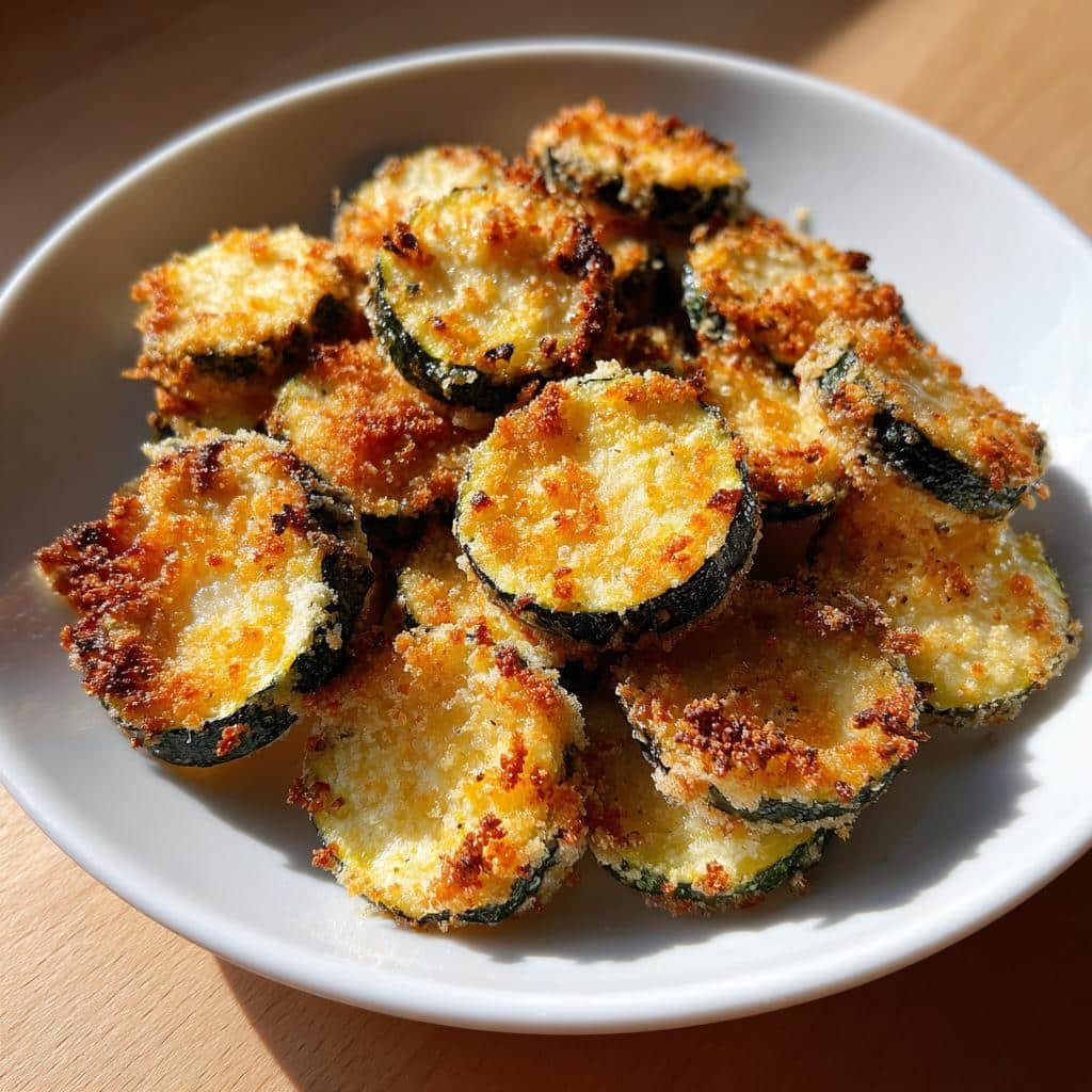 Air Fryer Zucchini Chips Parmesan Crust - detail 1
