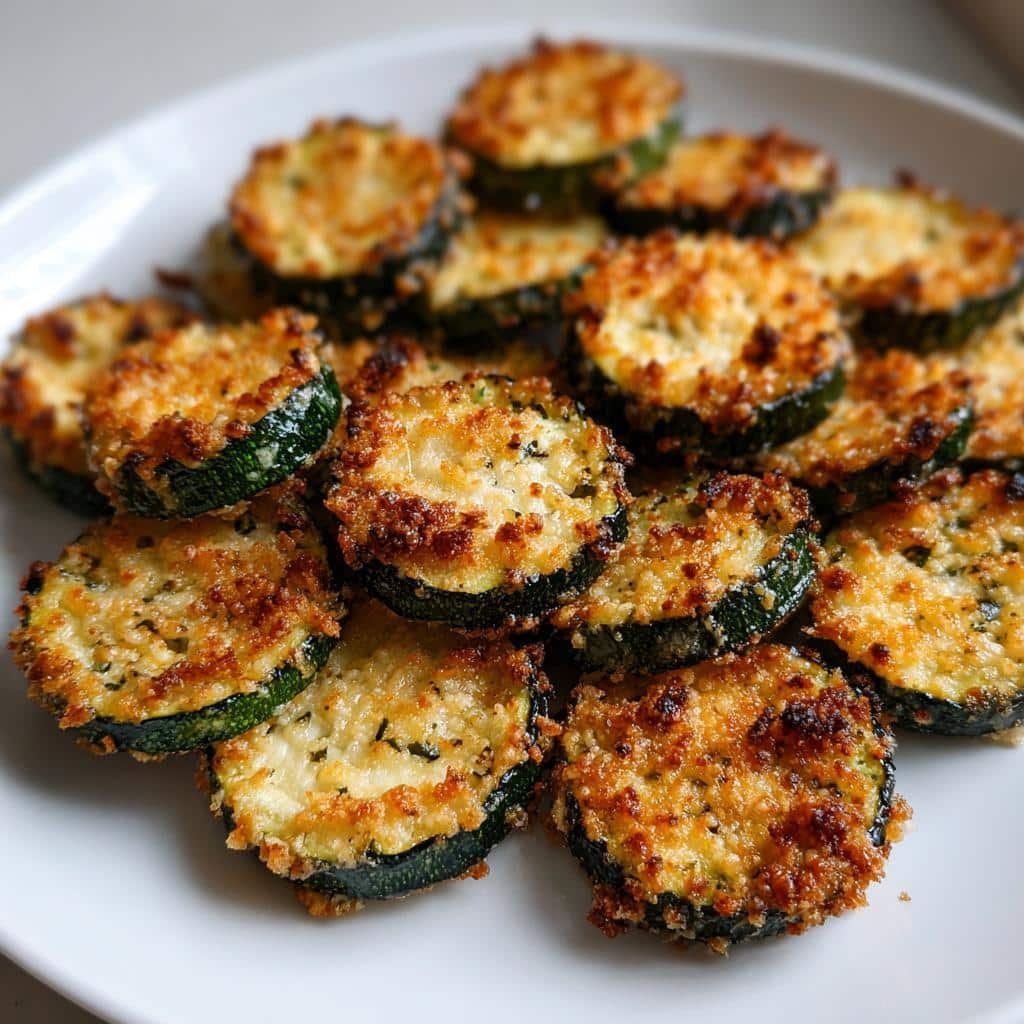 Air Fryer Zucchini Chips Parmesan Crust