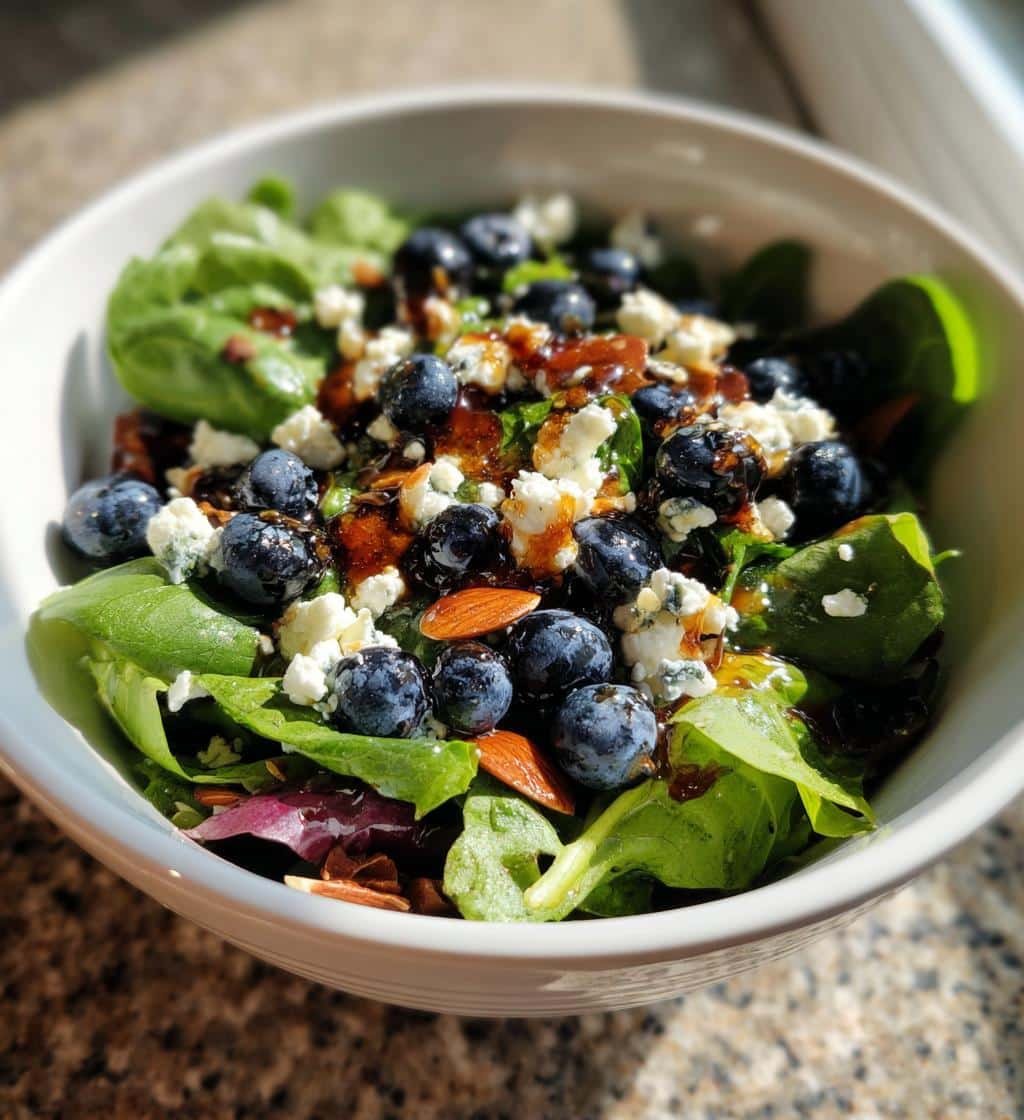 Air fryer Blueberry Goat Cheese Spring Mix