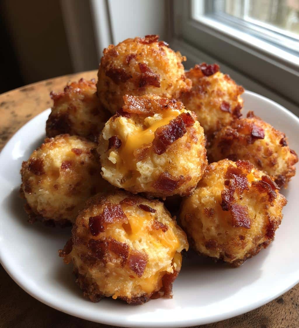 Air fryer Crispy Bacon & Cheese Bites