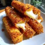 Air fryer Crispy Fried Mozzarella Sticks