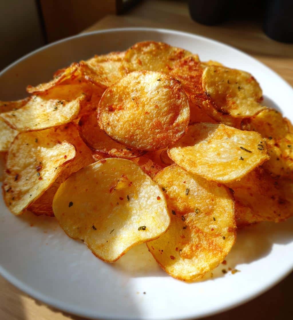 Air fryer Crispy Herb Oil Potato Chips