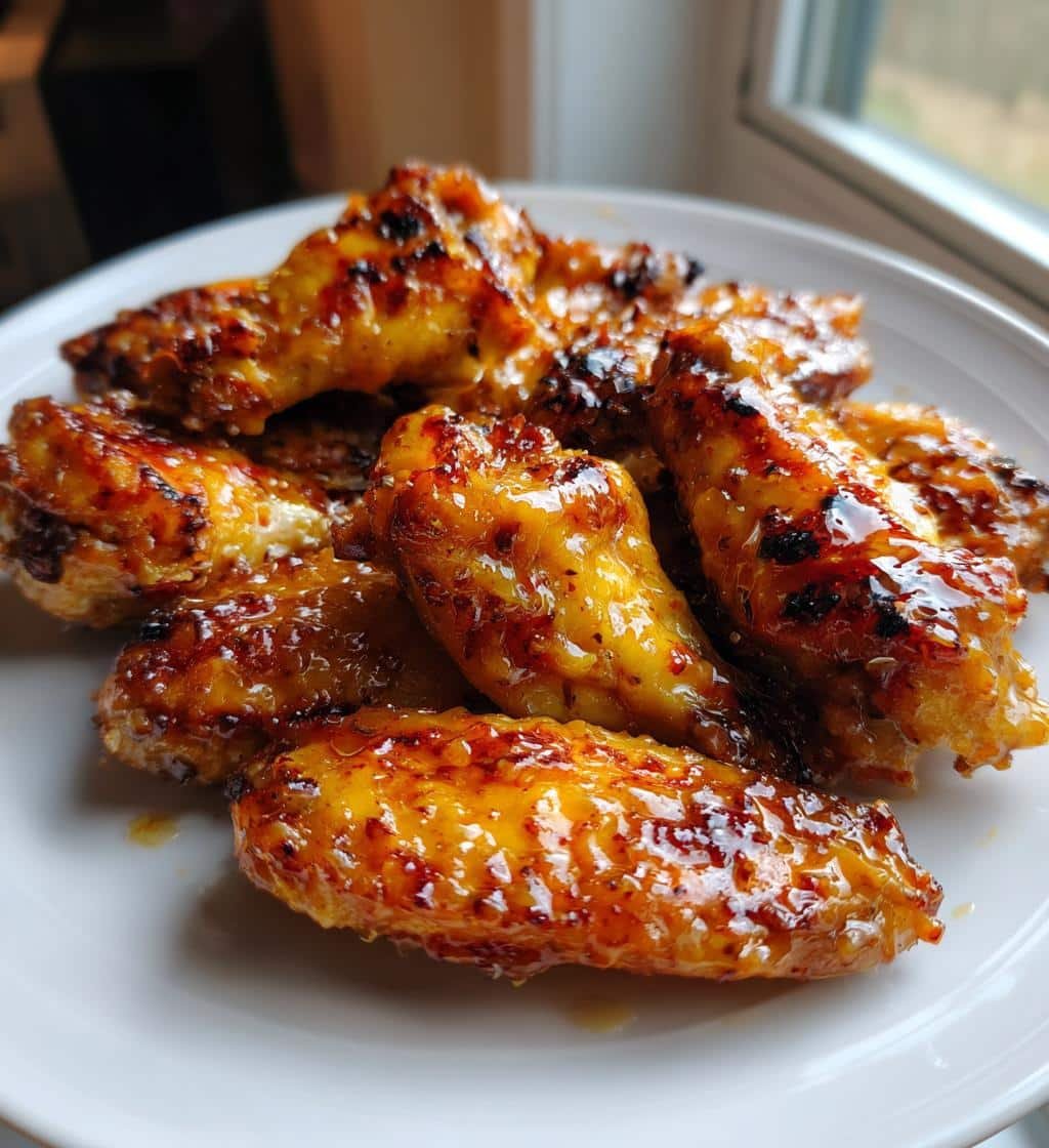 Air fryer Crispy Honey Mustard Air Fryer Wings