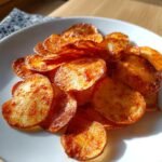 Air fryer Crispy Hot Sauce Potato Chips