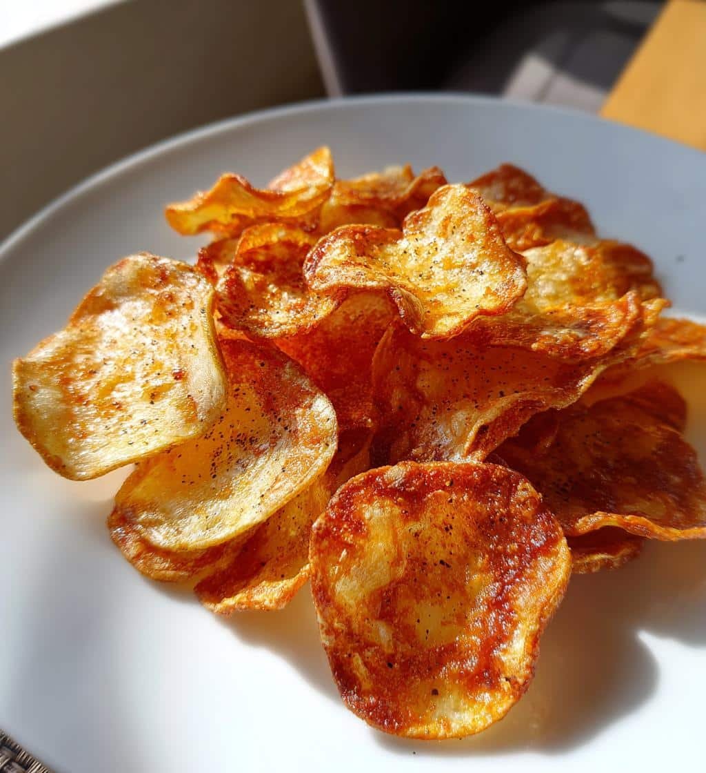 Air fryer Crispy Maple Seasoned Potato Chips