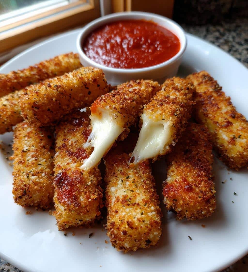 Air fryer Crispy Mozzarella Stick Fries