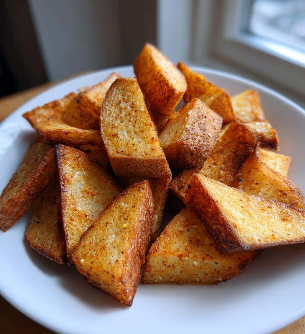 Air fryer Crispy Pumpernickel Chips