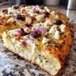 Air fryer Delicious Feta & Olives Greek Pizza
