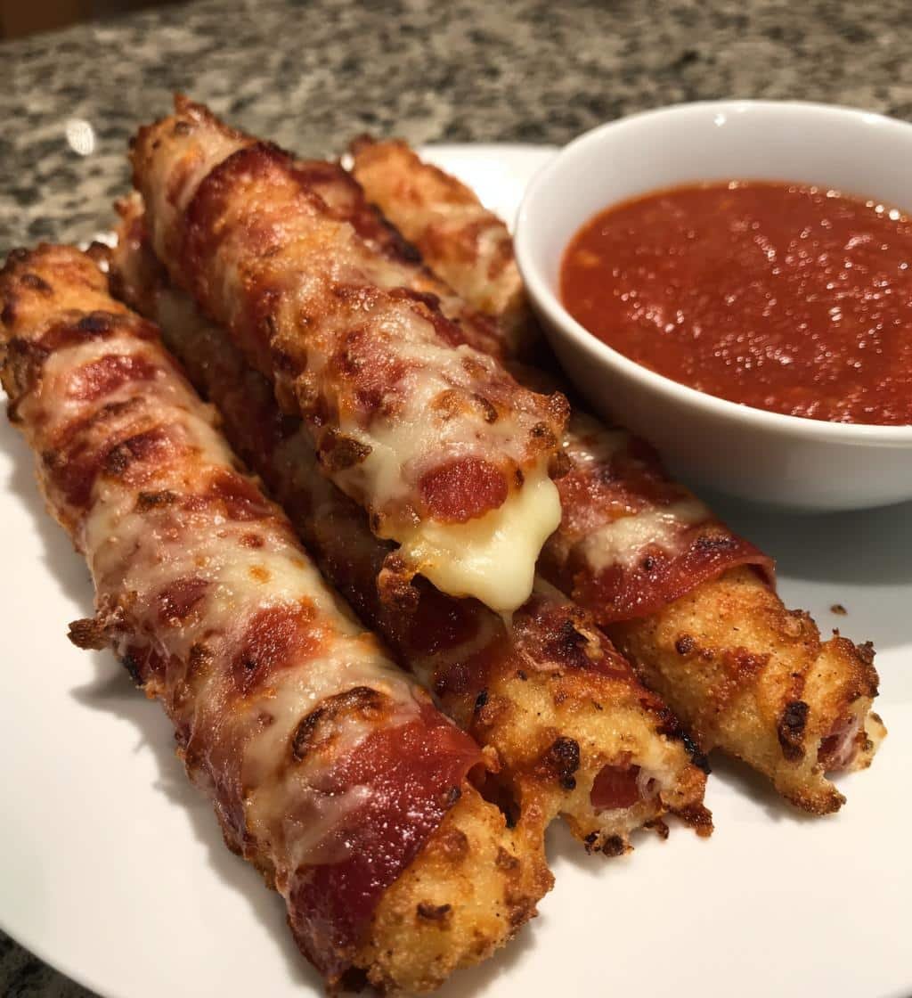 Air fryer Easy Pepperoni Pizza Cheese Sticks - detail 1