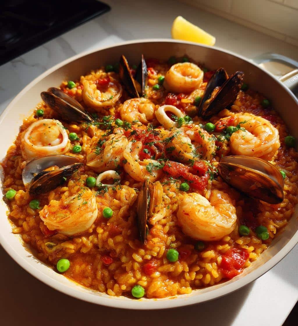 Air fryer Easy Seafood Paella