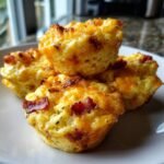 Air fryer Egg Bites Bacon Cheddar