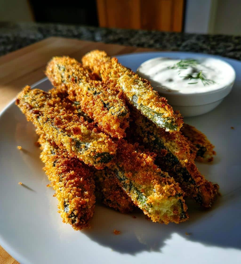 Air fryer Garlic Dill Pickle Sticks - detail 1
