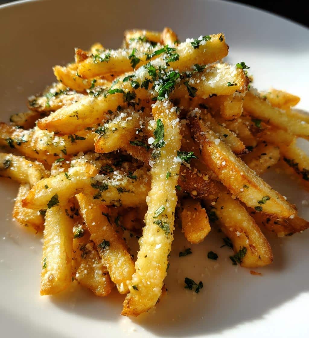 Air fryer Garlic Herb Gruyere Fries