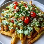Air fryer Loaded Green Goddess Fries
