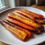 Air fryer Maple Dijon Carrot Wedges