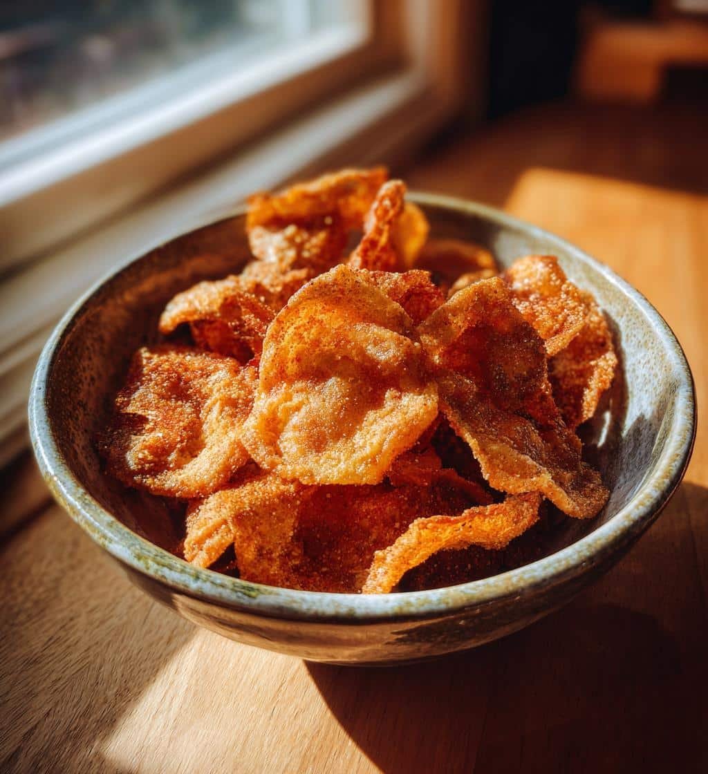 Air fryer Pork Rind Seasoned Crisps