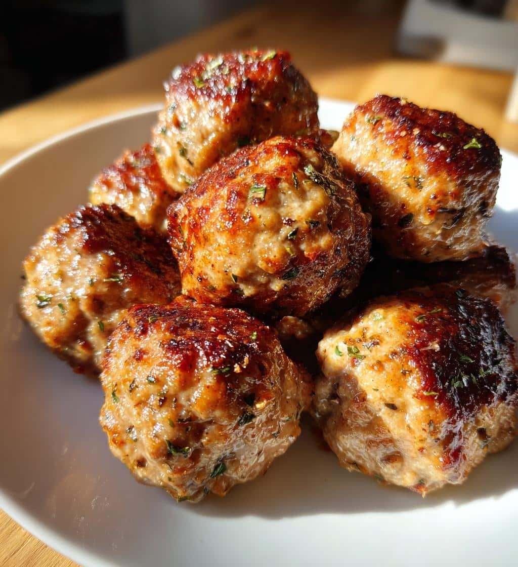 Air fryer Quick Garlic Parmesan Meatballs - detail 1