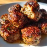 Air fryer Quick Garlic Parmesan Meatballs