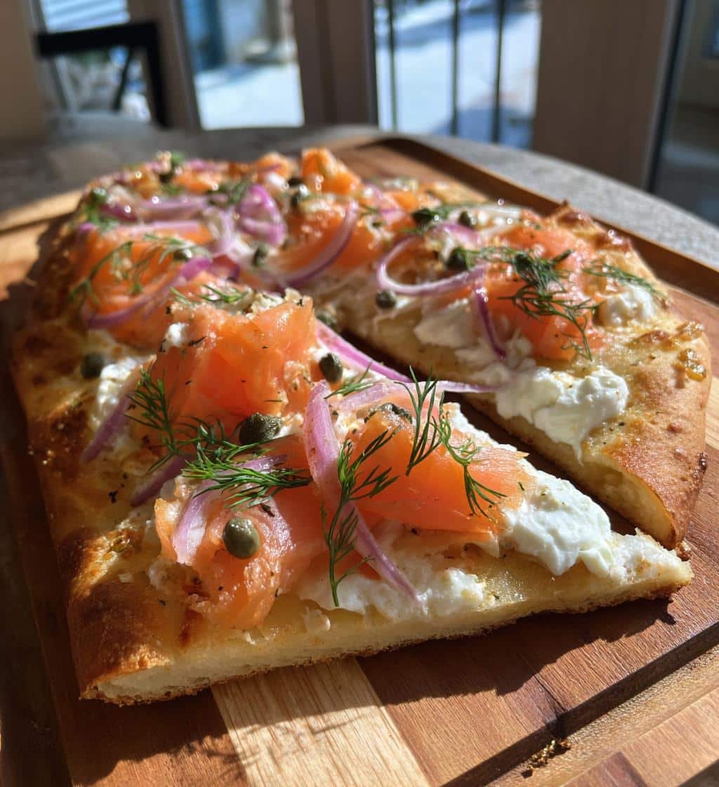 Air fryer Smoked Salmon & Dill Pizza - detail 1