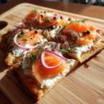 Air fryer Smoked Salmon & Dill Pizza