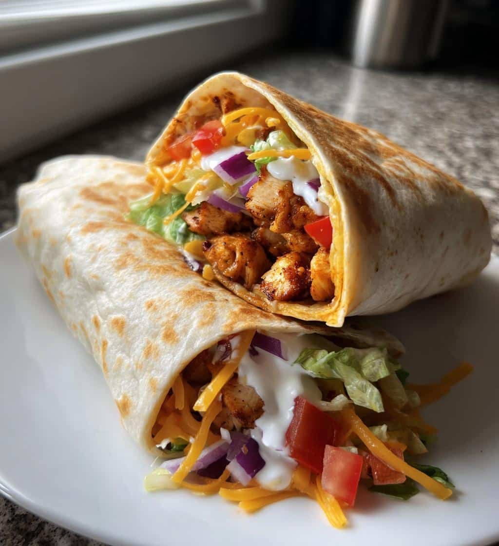 Air fryer Southwest Chicken Wraps